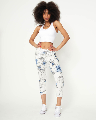 Pantalon femme à clearance fleurs