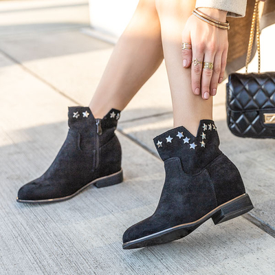 hidden wedge ankle boots