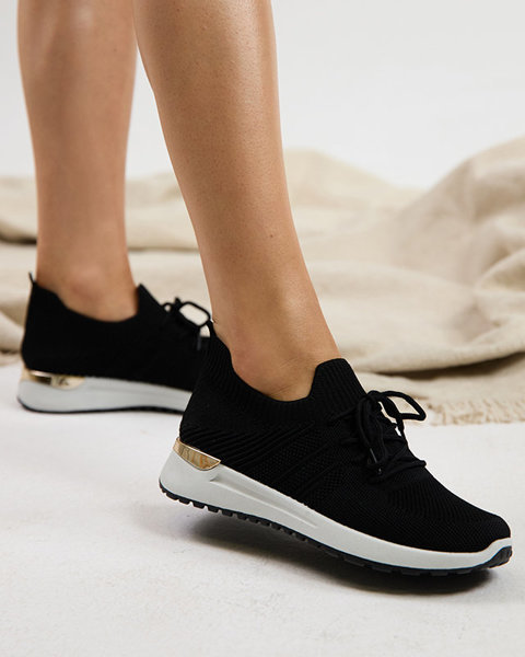 OUTLET Chaussures de sport tressées noires pour femme Ferron- Footwear