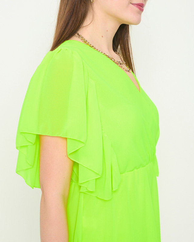 Mini-robe jaune fluo pour femme - Vêtements - Néon, Vert