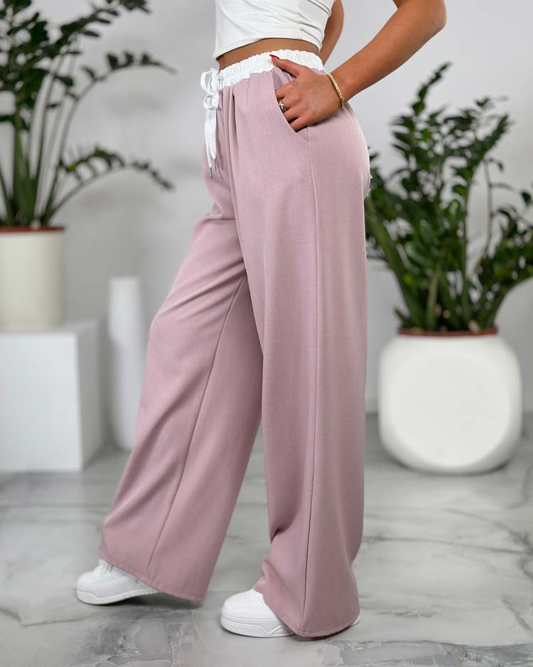 Pantalon large femme ROSE