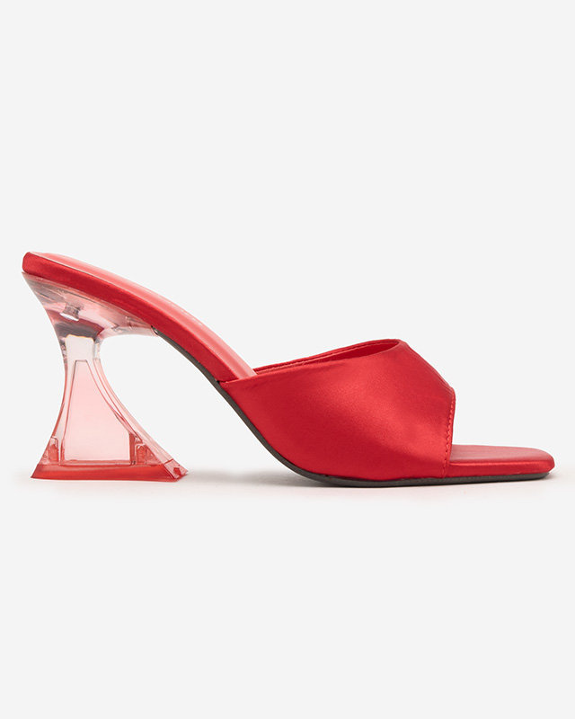 Talon transparent outlet rouge