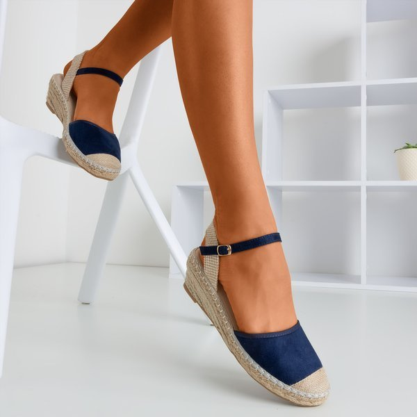 Sandales compens es espadrilles bleu marine Jorcia Chaussures 1