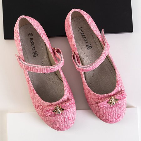Ballerines roses pour enfants à décor Pomasia - Chaussures