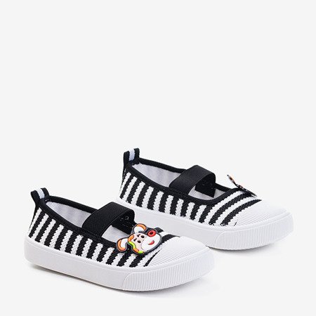 Baskets à rayures noires Olli Kids - Chaussures