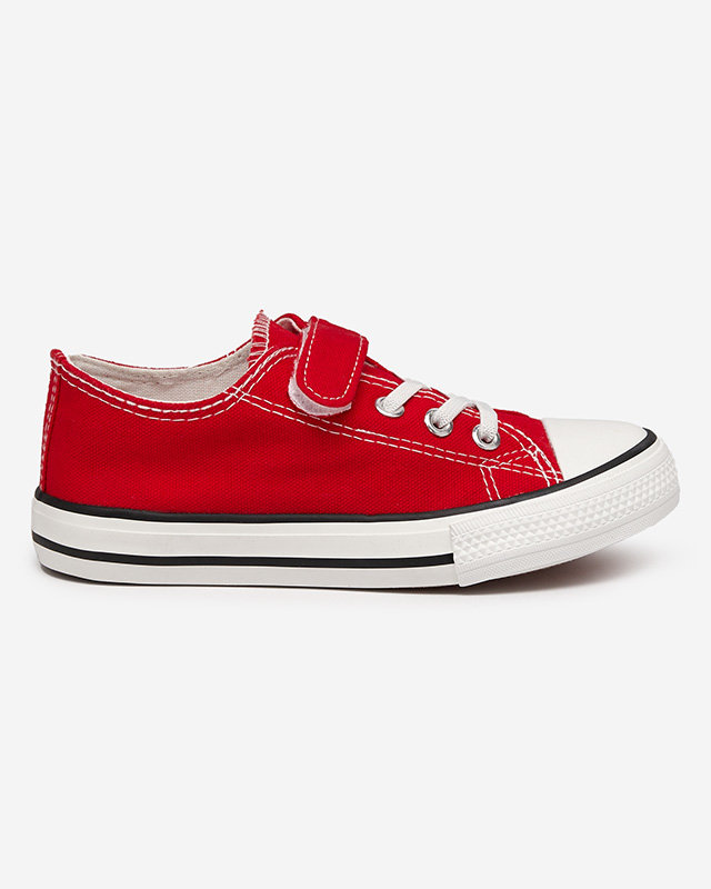 Baskets rouges pour filles avec velcro Finso - Footwear