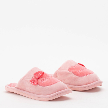 Chaussons femme roses à nœud Mommis - Chaussures