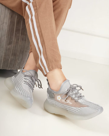 Chaussures de sport femme grises avec laçage Arinada - Footwear