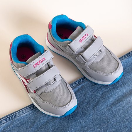 Chaussures de sport pour enfants grises avec inserts roses Maraja - Footwear
