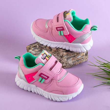 Chaussures de sport pour enfants roses avec inserts menthe Nelina - Footwear