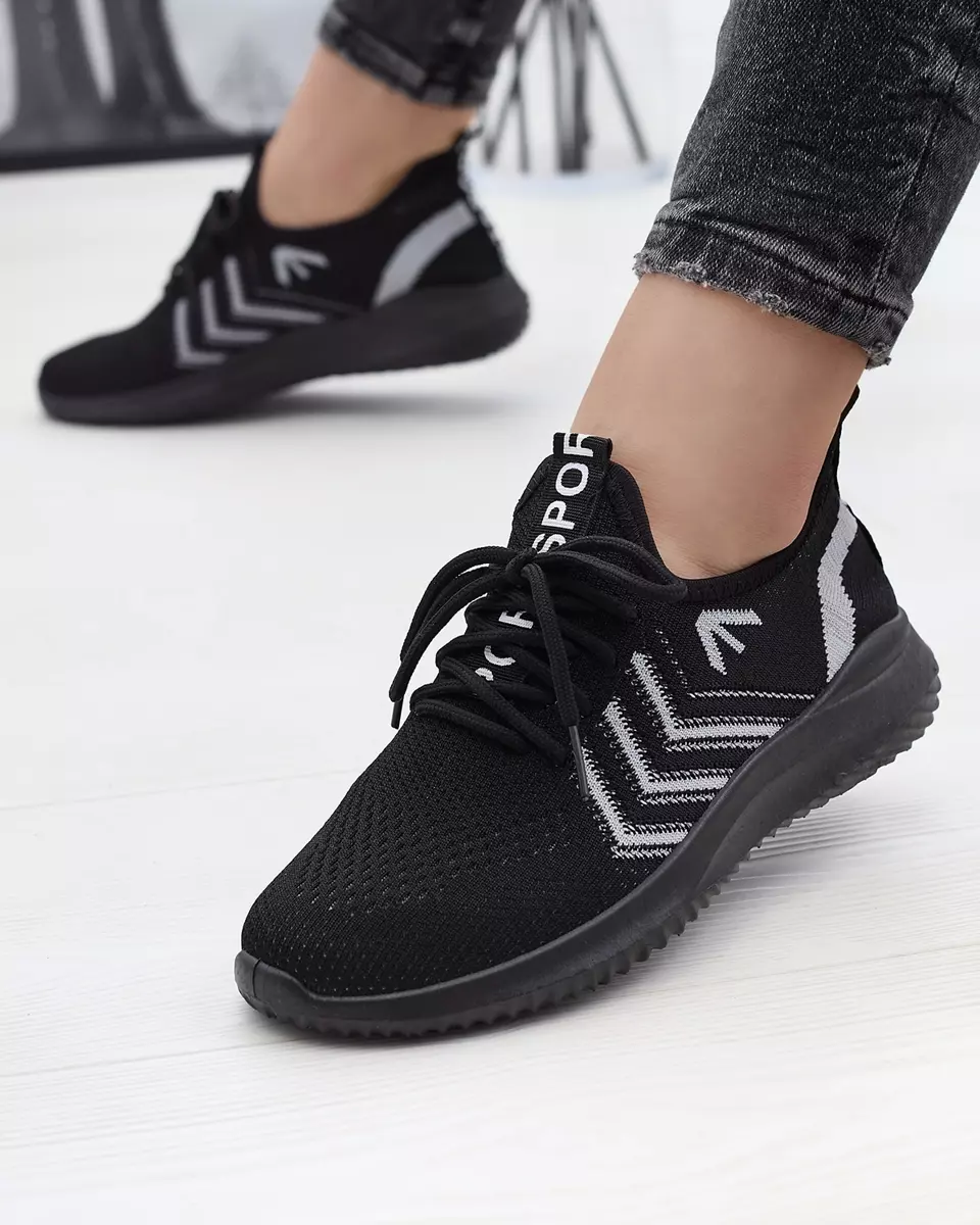 Chaussures de sport pour femmes en tissu de couleur noire Leridis - Footwear