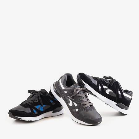 Chaussures de sport pour hommes Huwo noires et bleues - chaussures