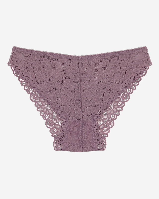 Culotte en dentelle violette pour femme - Sous-vêtements