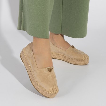 Espadrilles beiges pour femmes avec zircone cubique Asira - Footwear