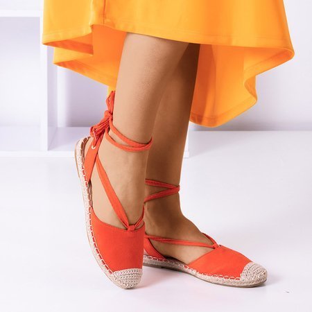 Espadrilles nouées orange femme Ninah - Chaussures