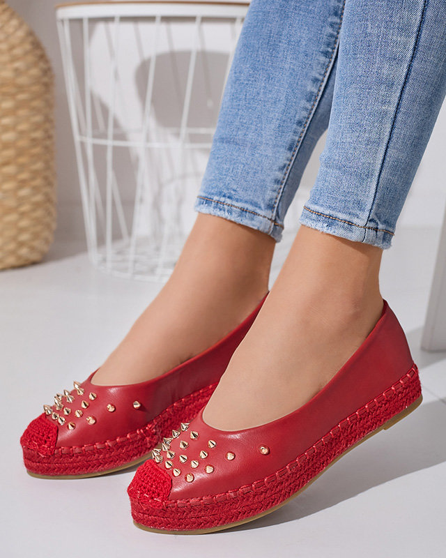 Espadrilles rouges pour femmes avec jets Edmaria - Footwear