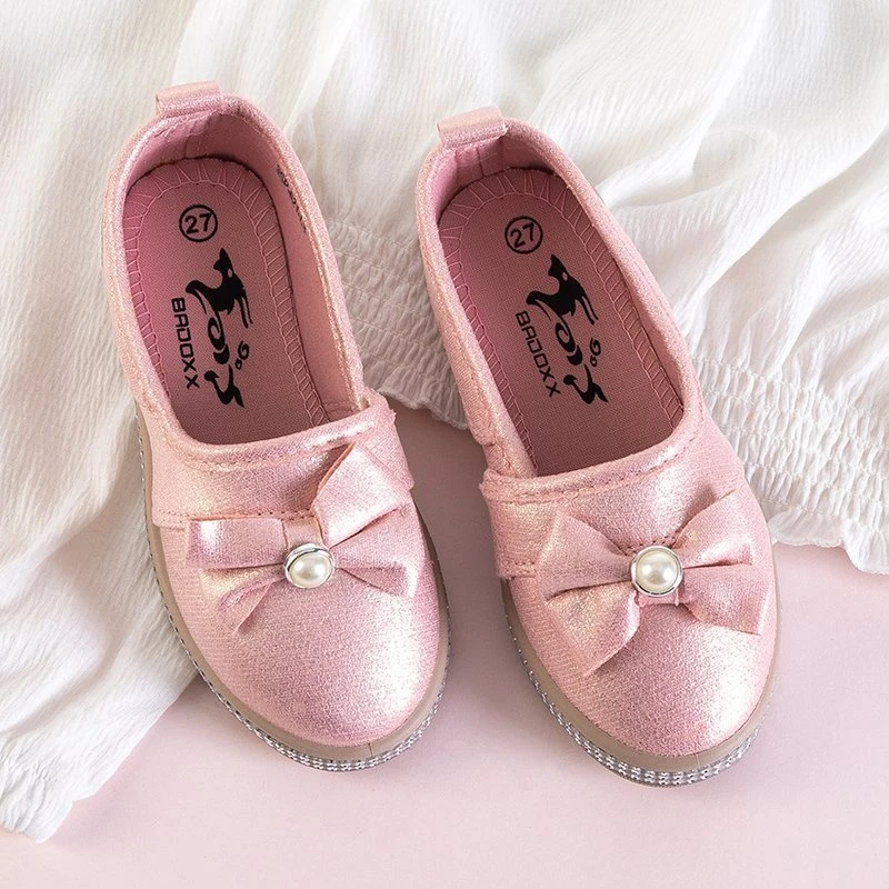 OUTLET Ballerines enfant roses à nœud Benona - Chaussures