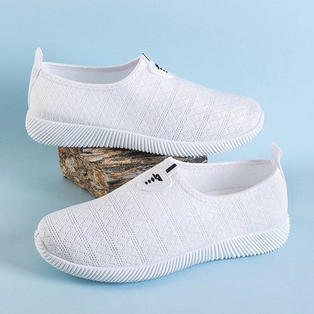 OUTLET Baskets blanches pour femmes à enfiler Smegin - Chaussures