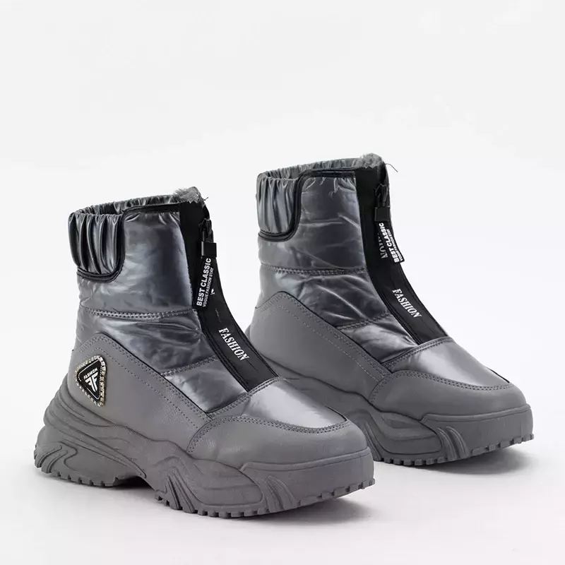 OUTLET Bottes de neige sport femme grises Temora - Chaussures