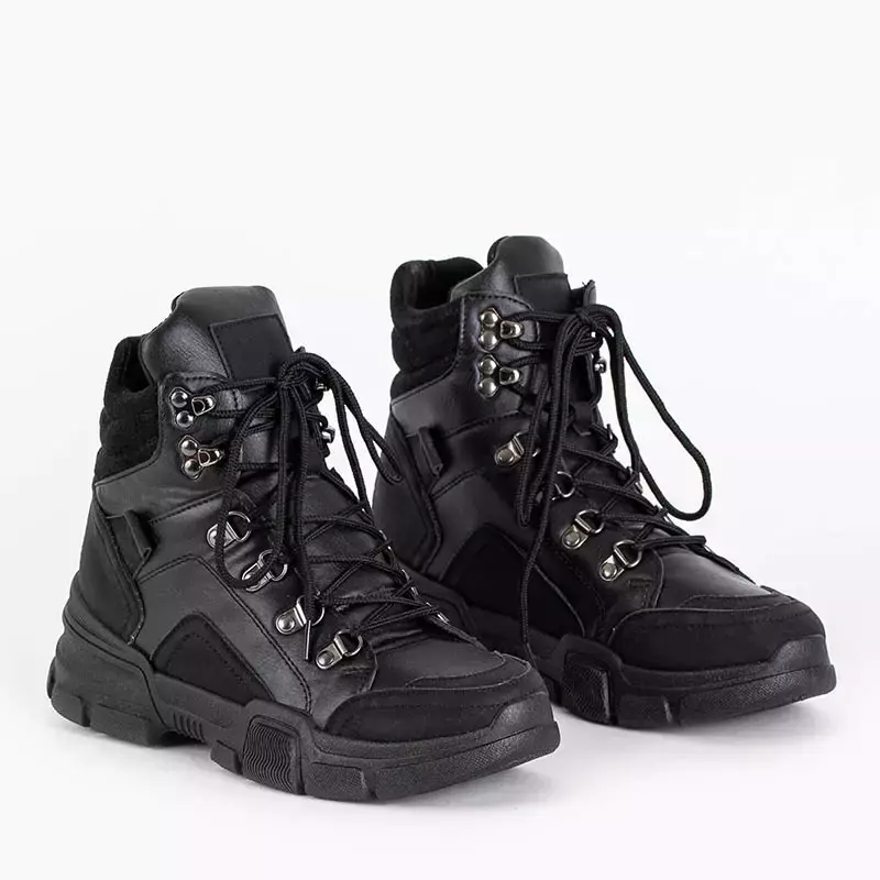 OUTLET Bottines noires à lacets pour femme Tedera - Footwear