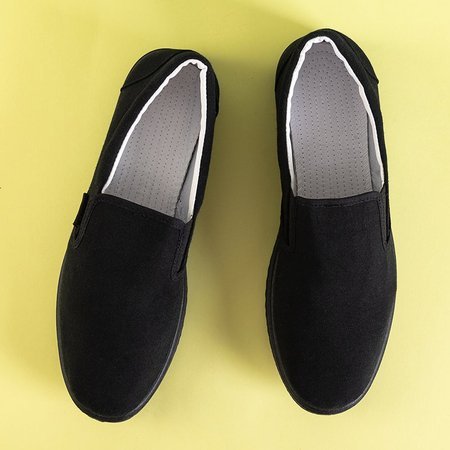 OUTLET Chaussures de sport à enfiler noires pour hommes Fenrir - Chaussures