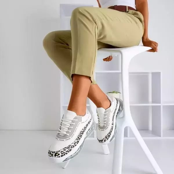 OUTLET Chaussures de sport à imprimé panthère blanche Gromin - Footwear