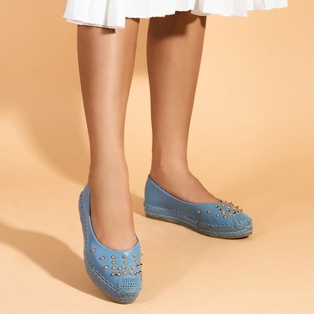 OUTLET Espadrilles pour femmes bleues à jets Edmaria - Chaussures
