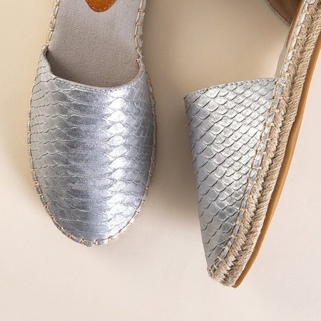OUTLET Sandales argentées pour femmes avec gaufrage animal Domiel - Footwear