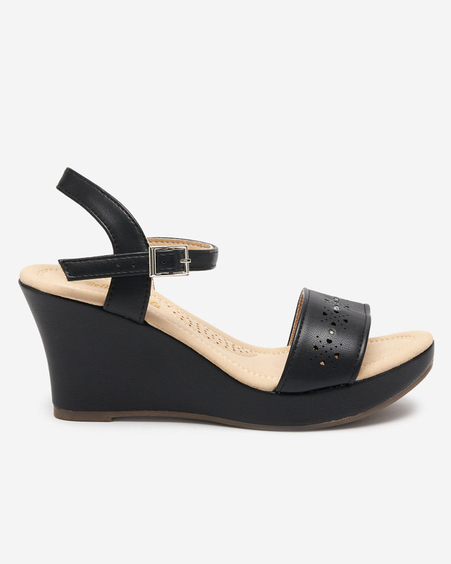 OUTLET Sandales compensées noires pour femme Bellomia - Footwear