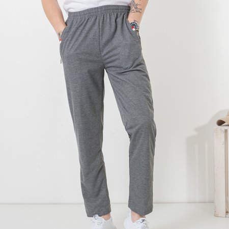 Pantalon de jogging droit gris pour homme V tements Gris