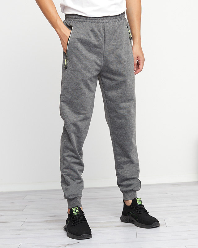 Pantalon de survêtement homme gris avec poches - Vêtements