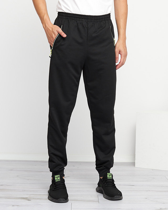 Pantalon de survêtement noir avec poches pour homme - Vêtements