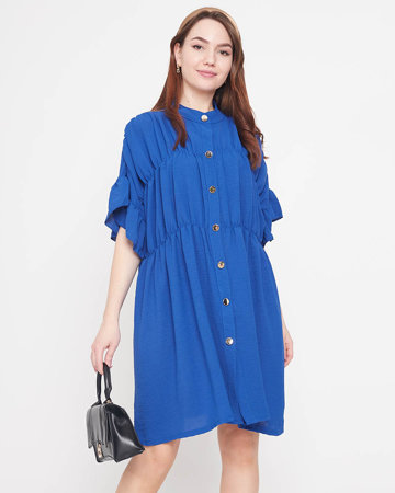 Robe bleu marine longueur genou femme - Vêtement