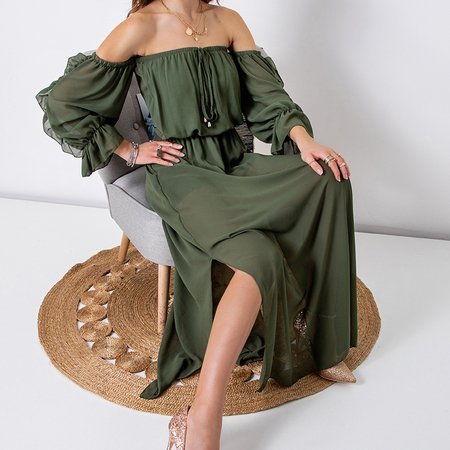 Robe longue verte pour femmes - Vêtements