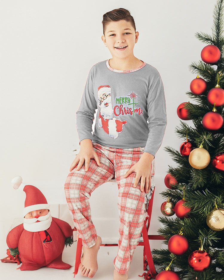 Royalfashion Pyjama de Noël gris pour enfants