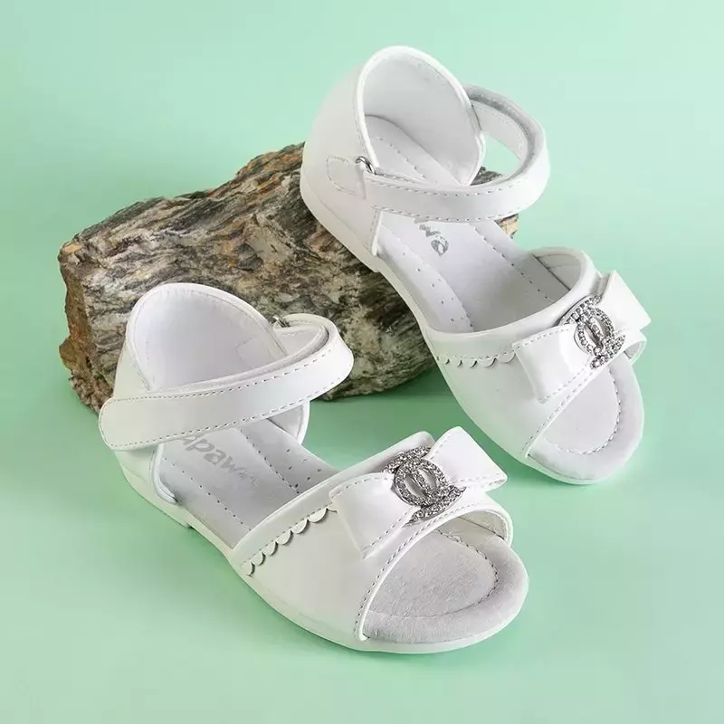 Sandales enfant blanches à nœud Ksenia - Chaussures