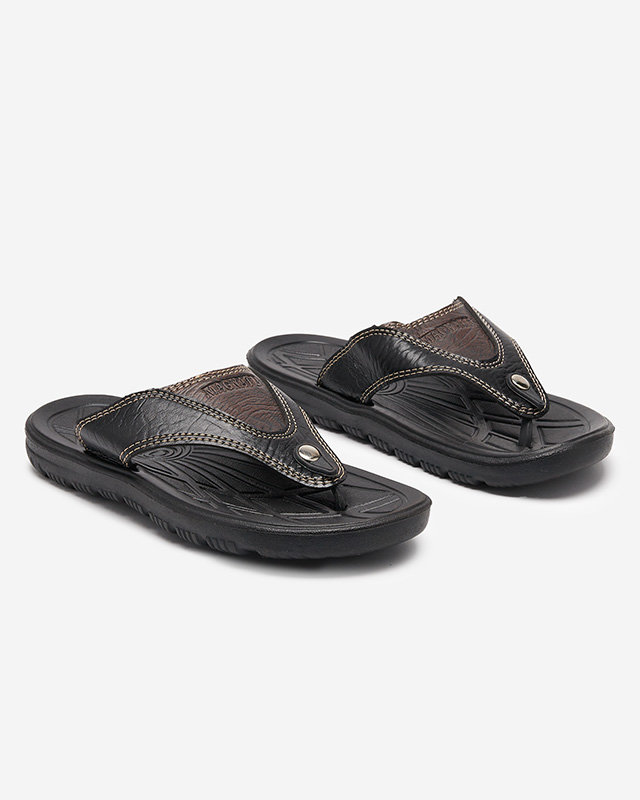 Sandales noires confortables pour hommes Madeni - Footwear