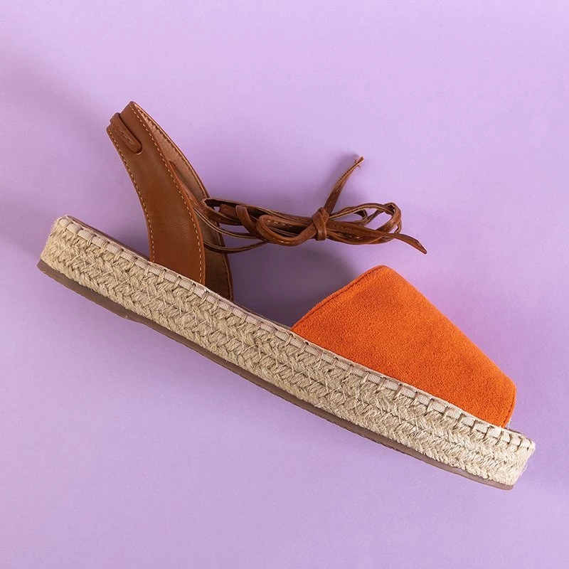 Sandales nouées orange pour femmes d'Alvina - Chaussures