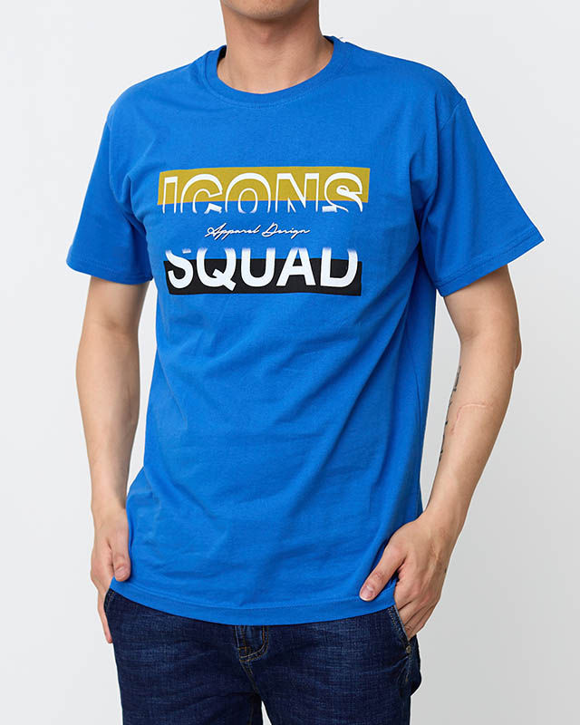 T-shirt imprimé homme bleu - Vêtements