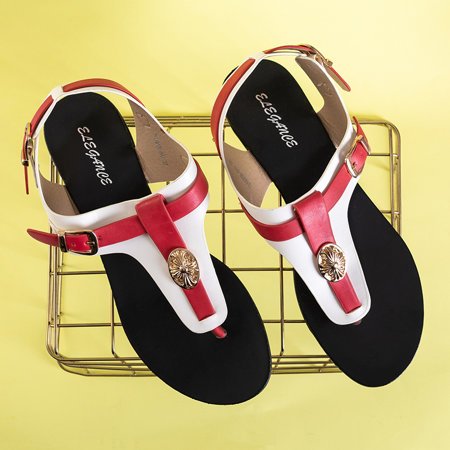 Tongs blanches pour femmes Oscy - Chaussures