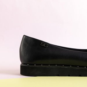 Ballerines femme en éco-cuir noir Nisa - Chaussures