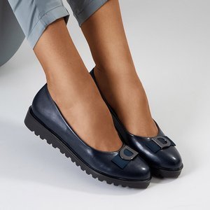 Ballerines plates bleu marine pour femmes Nowele - Footwear