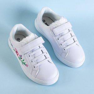 Baskets enfant blanches avec broderie Nicefora - Footwear