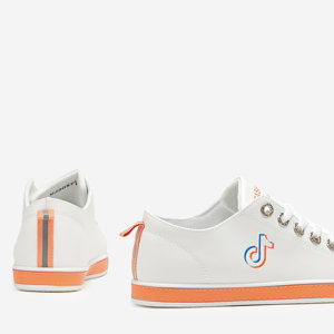 Baskets femme Tictoa blanches et orange - Footwear