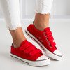 Baskets femme velcro rouges Lozari - Footwear