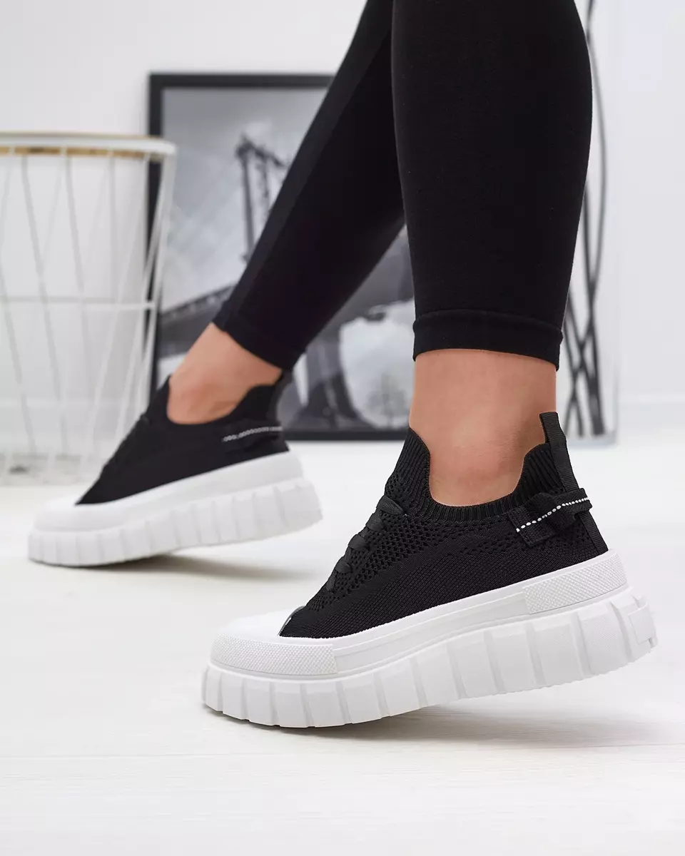 Baskets noires à plateforme pour femme Feksid- Footwear