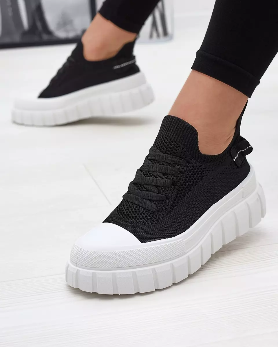 Baskets noires à plateforme pour femme Feksid- Footwear