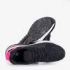 Baskets noires pour femmes avec empiècements roses Joella - Footwear