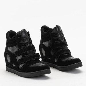 Baskets noires pour filles sur une ancre couverte Janomi - Chaussures