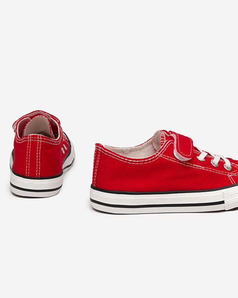 Baskets rouges pour filles avec velcro Finso - Footwear